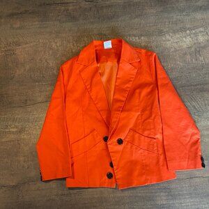 Boys Fashion Blazer Casual Jacket Coat Orange (3T - 4T)
